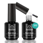 5 In 1 Gel Nail Glue and Base Gel Kit for Acrylic Nails,2 Pcs 15ml Brush on Nail Glue