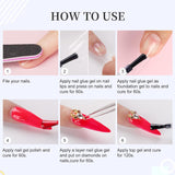 Extra Strong Nail Glue 15ML, Nail Glue Gel Uv for Press Ons, Cheap Nail Glue Long Lasting Nail Tips