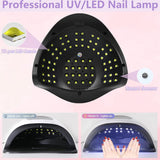 320W Professional UV Nail Desk Lamp for Gel Nails with 72 Beads, Fast Manicure Lamp