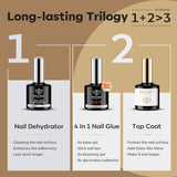 Best Nail Glue For Broken Natural Nails 15ml, Best Gel X Nail Glue4 in 1, Super Strong Nail Glue For Nail Tips