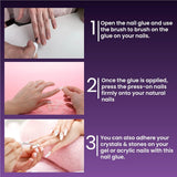 Best Acrylic Nail Glue Ideal to adhere Crystals Over Any Acrylic 14g