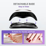 120W Fast Curing Gel Manicure Light for Nails with 4 Timer LCD Display UV LED Light for Nails