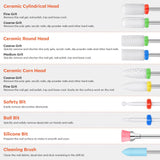 24Pcs Drill Nail Kit Set, 3/32” Ceramic Diamond Electric Drill Nail File Bits, Good Electric Nail Drill Bit Kit