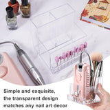 10 Holes Mini Acrylic Nail Drill Bits, Transparent Nail Dremel For Acrylic Nails, Cuticle Bit For Nail Drill