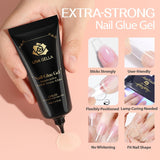 Best Fake Nail Glue 40ml Lamp Curing Needed Super Glue for Nails Extension Fake Nail Tips