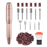 Portable Nail Drill Machine 11 in 1 Kit,Efile Nail Drill Set for Acrylic Gel Nails, Manicure Pedicure Tool with Nail Drill Bits