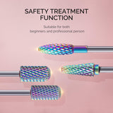 Kit Nail Drill 10pcs Tungsten Carbide Nail Bits for Nail Drill E-file, 3/32 inch Bits Manicure Pedicure Remover Tools