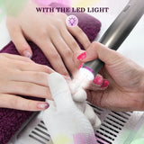 Electric Manicure And Pedicure Set 22000 RPM, Portable Nail File Kit with LED Light for Acrylic