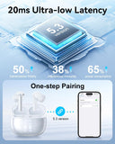 Bluetooth 5.3 Earbuds for Phone & Tablet – Clear Sound, 40H Playtime, Waterproof