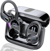 Wireless Noise Cancelling Earbuds, Running Earbuds with Earhooks 75H Playtime, IPX7