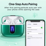 Earbuds Wireless Noise Cancelling 60H Playback, Wireless Charging Case