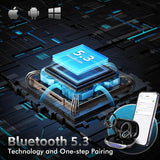 Wireless Earbuds for Android, 80H Playback Bluetooth 5.3, Earbuds Running IPX7 Waterproof