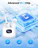 In-Ear Headphones Bluetooth Wireless with LED Display Charging Case, Runner Earphones 40H, IPX7