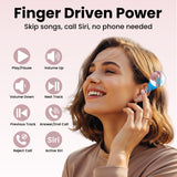 Lightweight Bluetooth Earbuds, 48H Playtime & Deep Bass-Rose Gold Color