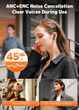 Noise Cancelling Wireless Earbuds for iPhone Android, Bass Sound & 48H Case
