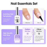 4 in 1 LED UV Nail Glue for Acrylic Nails Best Glue on Acrylic Nails Long Lasting for 28+ Days
