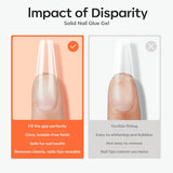 30 g Nail Glue for Gel Nails Long-Lasting Strong Adhesion Solid Gel Nail Glue Need UV Light Cured