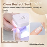 9-in-One Best Glue on Nails Polish Set Brush On Blooming Nail Art Gel Nail Kit Nail Glue for Press on Nails