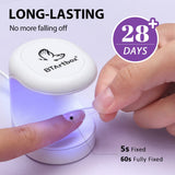 20g best press on nail glue 3 in 1 Nail Gel for Fake Nails Long Lasting Manicure Pedicure Cured Needed