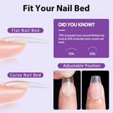 20g best press on nail glue 3 in 1 Nail Gel for Fake Nails Long Lasting Manicure Pedicure Cured Needed