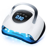 UV Nail Curing Lamp with Auto Sensor, Nail Technician Lamp 220W, UV Nail Polish Dryer with 57 Lamp Beads 4 Timer Setting