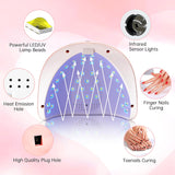 Best Gel UV Light 188W, Best UV Light for Gel Nails, Gelish UV Lamp with 4 Timers Setting, Gel Nail Polish Lamp with Auto Sensor