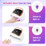 Gel Polish UV Light 268W, Best Nail Dryer with 4 Timers Setting, Best UV Gel Lamp with LCD Touch Screen