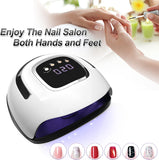 Table Nail Lamp with 4 Timers, Nail Technician Light for Nails Dryer, Led Manicure Light 220W