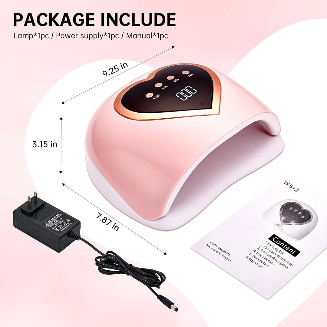 Best Gel UV Light 188W, Best UV Light for Gel Nails, Gelish UV Lamp with 4 Timers Setting, Gel Nail Polish Lamp with Auto Sensor