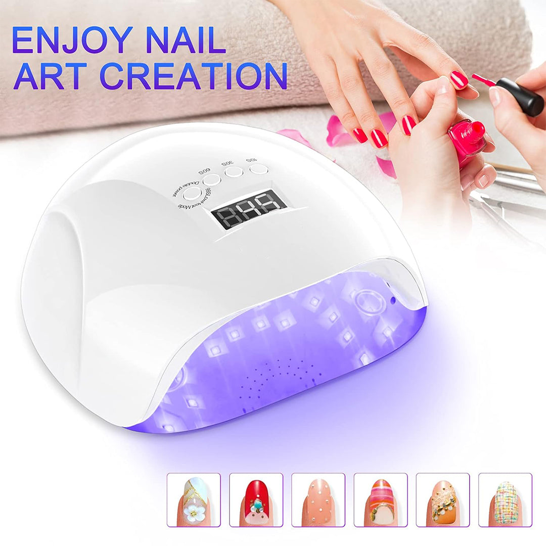 UV Led Curing System 150W, Led Gel Nail Polish with 4 Timer Setting, Professional Led Nail Lamp with Automatic Sensor