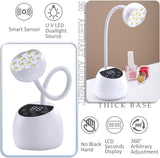 36W Mini Cordless Best UV LED Light for Nails, Best Gel Polish Dryer with Auto Sensor and Gooseneck