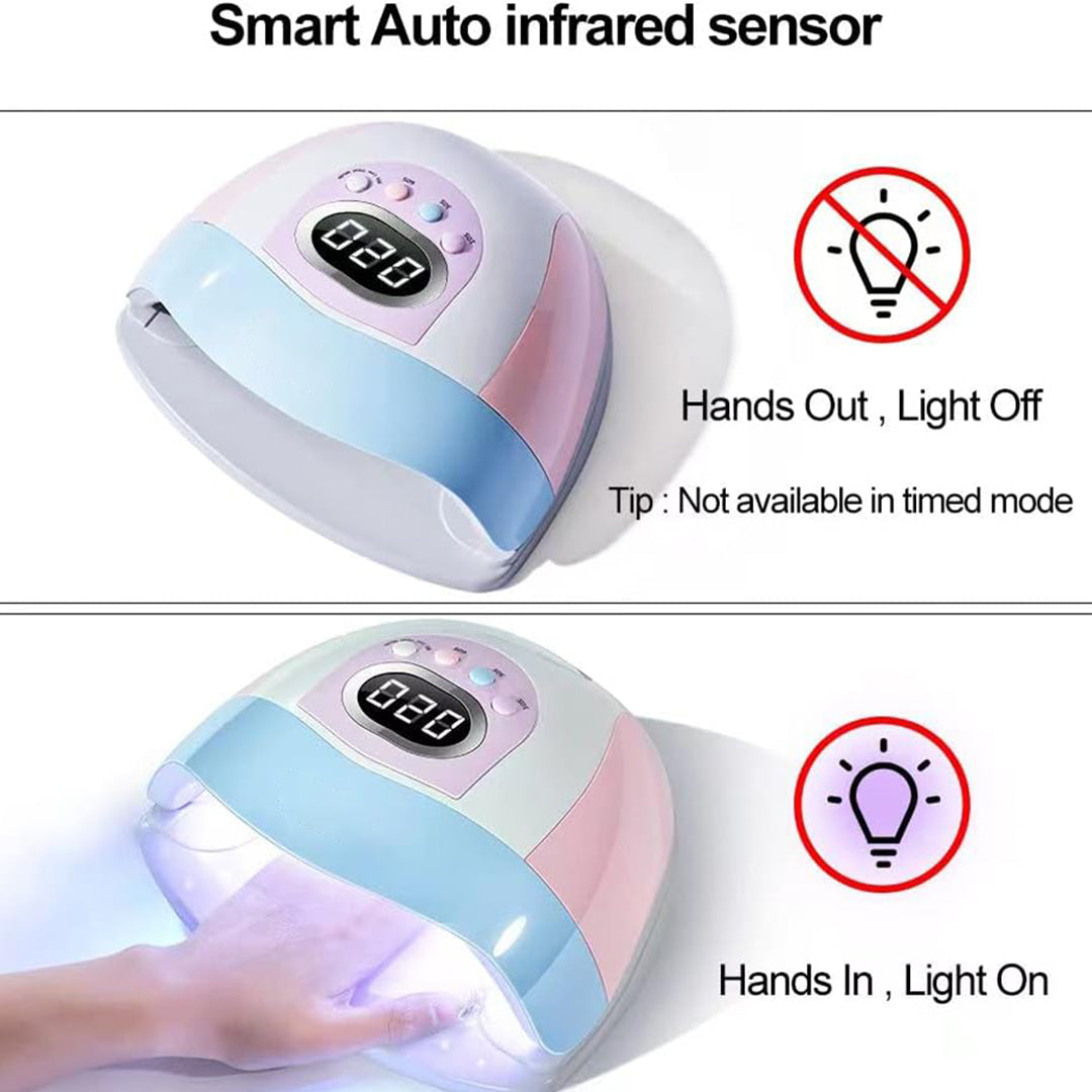 Good Nail Dryer with 4 Timer Setting, Lamp Led UV with 45 Beads, Lamp To Dry Nails with LCD Touch Display Screen