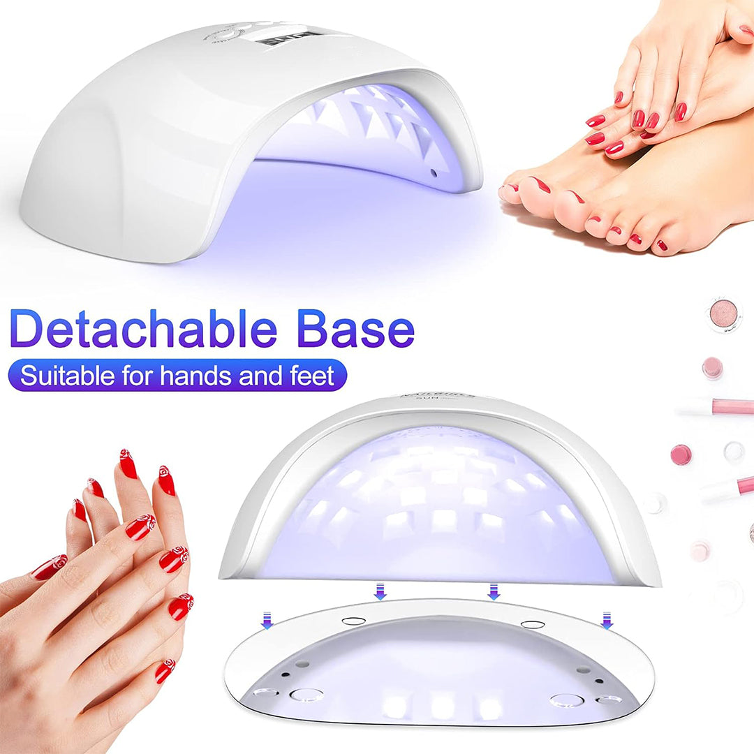 UV Led Curing System 150W, Led Gel Nail Polish with 4 Timer Setting, Professional Led Nail Lamp with Automatic Sensor