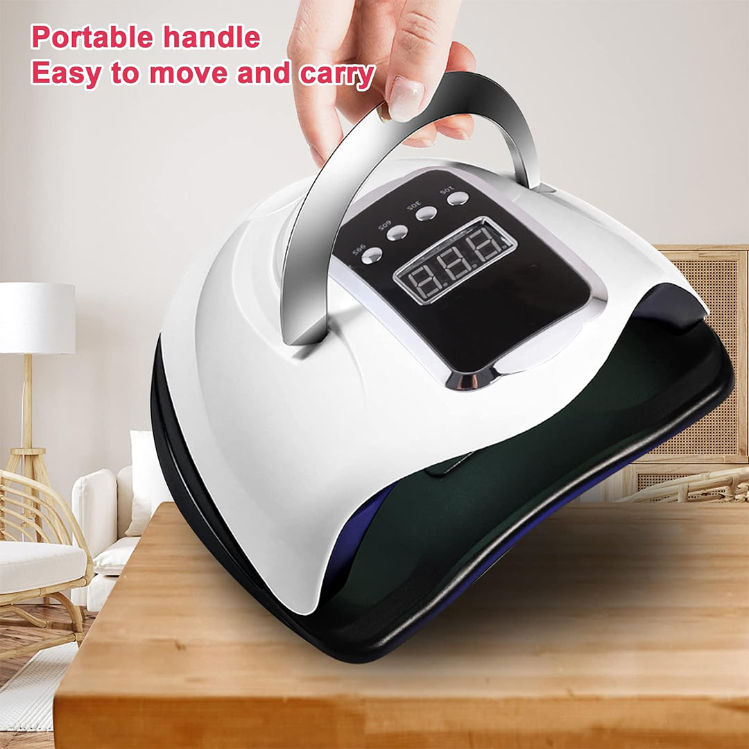 Finger Nail Dryer with 4 Timers Setting, UV Light Nail Dryer 280W, Professional UV Light for Nails with Auto Sensor