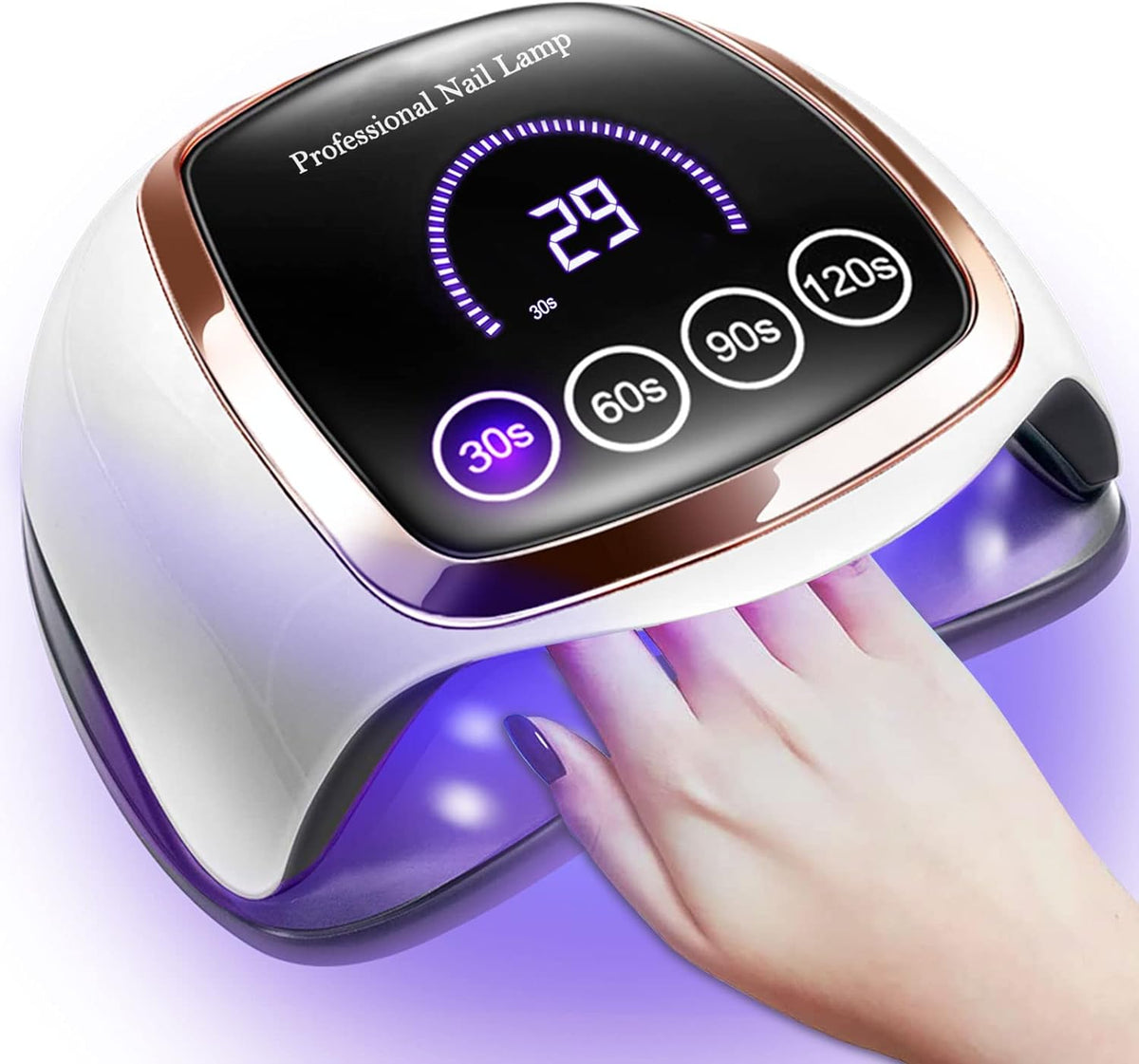 180W Nail Gel and UV Light for Gel Polish with LCD Display Gel Manicure Dryer for Salon and Home