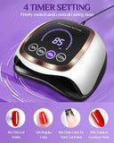 180W Nail Gel and UV Light for Gel Polish with LCD Display Gel Manicure Dryer for Salon and Home