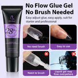 30g Solid Nail Gel Nail Glue for Acrylic Nails, Upgrade Cure Needed Best False Nail Glue Long Lasting