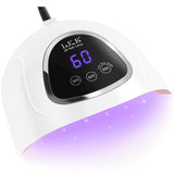 72W UV LED Curing Lamp for Nails with 3 Timer Setting & LCD Touch Display Screen Gelish Nail Dryer