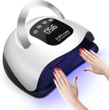 320W Professional UV Nail Desk Lamp for Gel Nails with 72 Beads, Fast Manicure Lamp