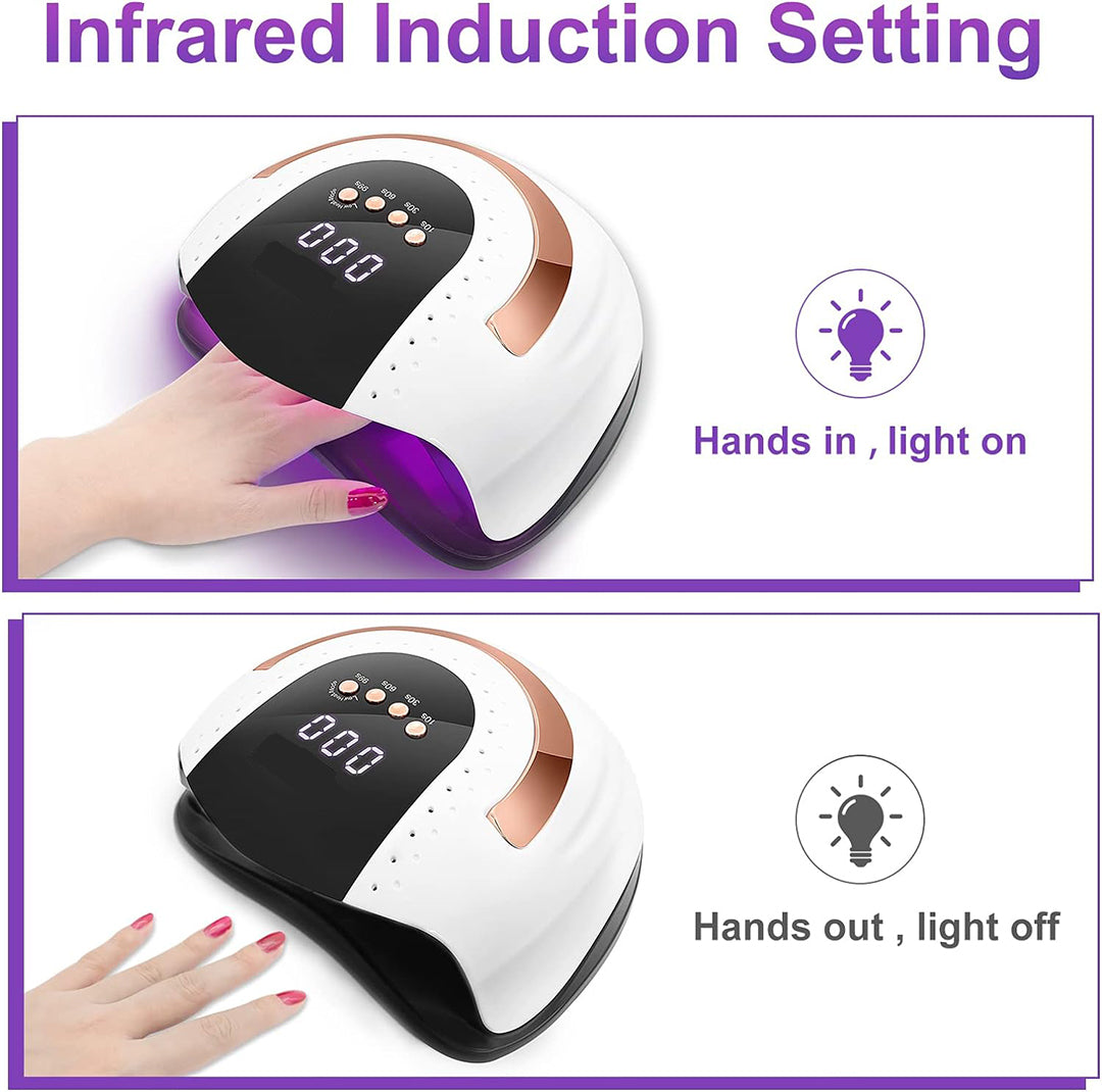 Nail UV Lamp Professional with 4 Timers Setting, Best UV Nail Lamp for Gel Nails, Table Lamp 68W for Manicure