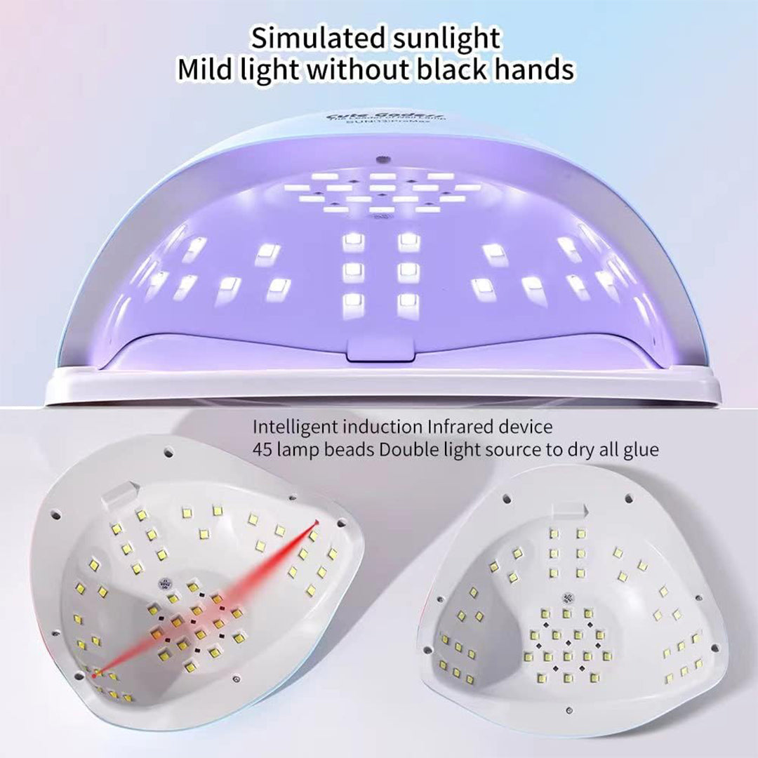 Good Nail Dryer with 4 Timer Setting, Lamp Led UV with 45 Beads, Lamp To Dry Nails with LCD Touch Display Screen