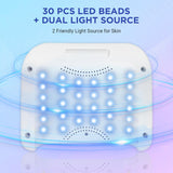 120W Rechargeable Cordless UV LED Light Nails with 4 Timer Modes, Gel Light LED with Sparkling Nail