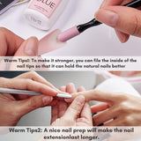 Super Strong Best Nail Glue for Fake Nails Salon Quality Brush On Nail Glue - Durable & Long-Lasting