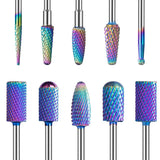 Kit Nail Drill 10pcs Tungsten Carbide Nail Bits for Nail Drill E-file, 3/32 inch Bits Manicure Pedicure Remover Tools