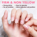 Nail Tips Glue Gel 5 in 1 for Acrylic Nail, Gel Extension Glue for Press on Nails, Solid Nail Tips Glue