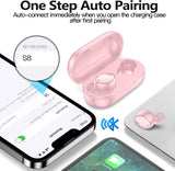 Best Wireless Bluetooth 5.3 Earbuds for Women – Deep Bass, Clear Calls, Pink