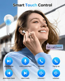 In-Ear Headphones Bluetooth Wireless with LED Display Charging Case, Runner Earphones 40H, IPX7