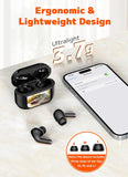 Noise Cancelling Wireless Earbuds for iPhone Android, Bass Sound & 48H Case