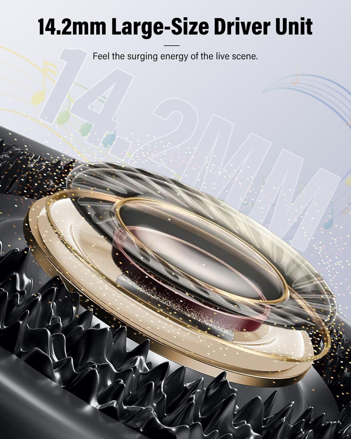 Running Wireless Headphones, Bluetooth 5.4 IP7 Waterproof Earbuds, Secure Fit