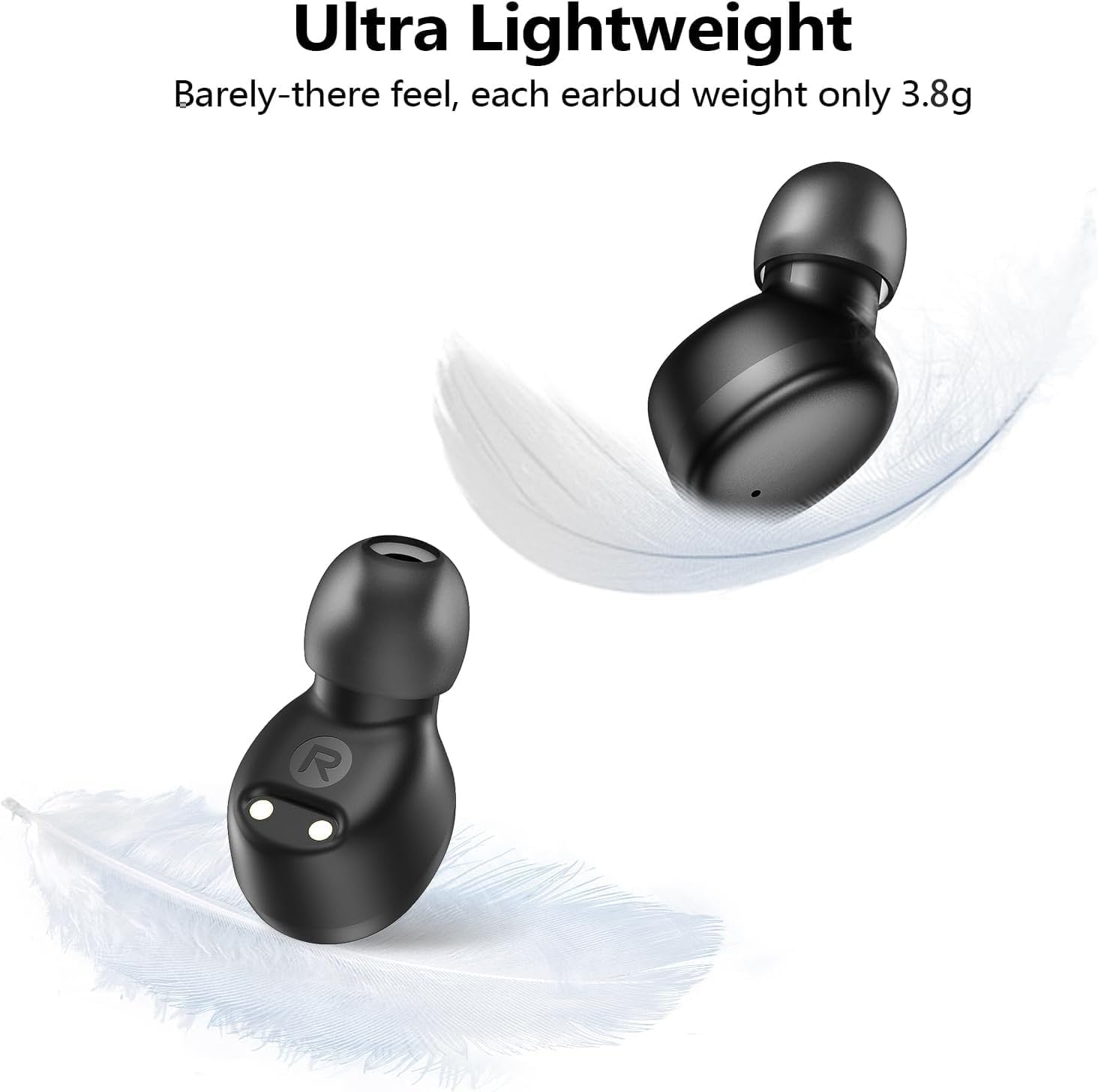 Wireless Earbuds with Bluetooth 5.3, Light Weight Headphones for Sports Lovers & Exercise Men